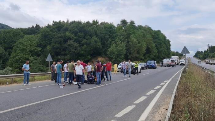 D-100 Karayolu'nda otomobil ile motosiklet çarpıştı: 2 yaralı