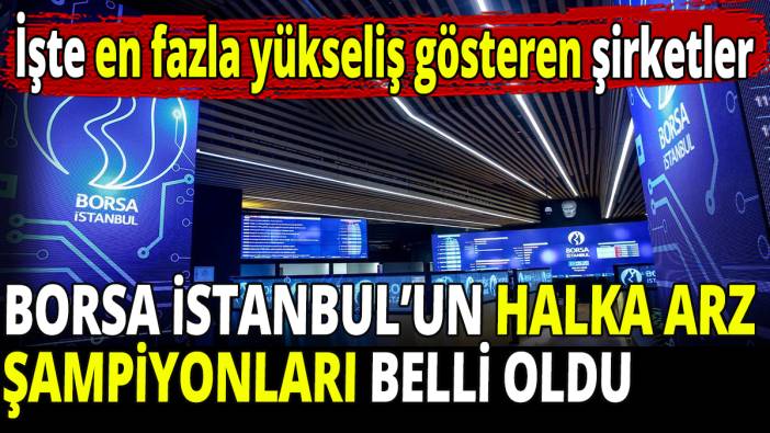 Borsa İstanbul'un halka arz şampiyonları belli oldu! İşte en fazla yükseliş gösteren şirketler