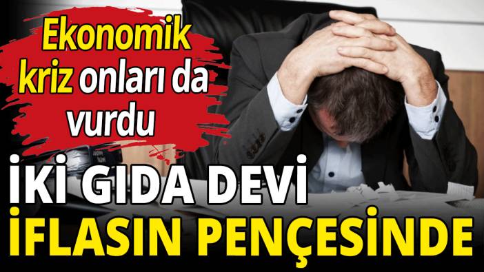 İki gıda devi iflasın pençesinde