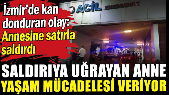 İzmir'de korkunç olay: Annesine satırla saldırdı