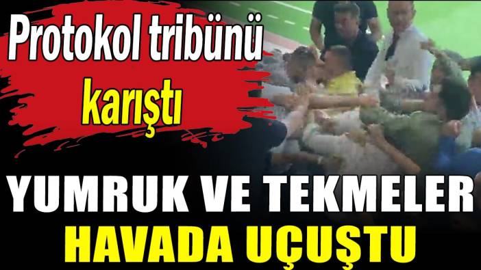 Kasımpaşa - Ankaragücü maçında protokol tribününde kavga