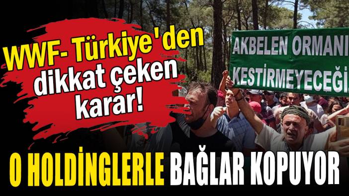 WWF-Türkiye’den dikkat çeken karar: O holdinglerle bağlar kopuyor