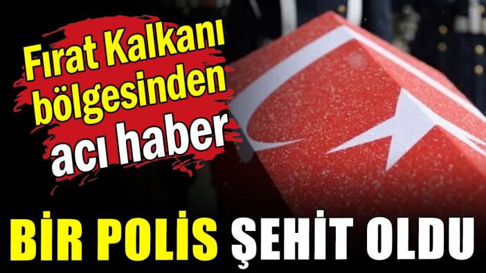 Fırat Kalkanı bölgesinden acı haber: Bir polis şehit oldu