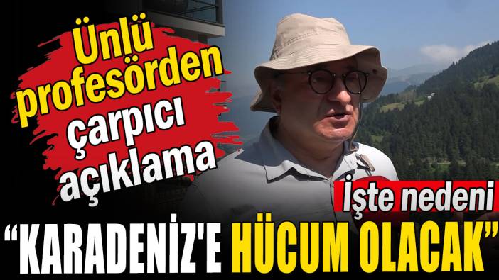 Ünlü  profesörden çarpıcı açıklama: “Karadeniz'e hücum olacak”