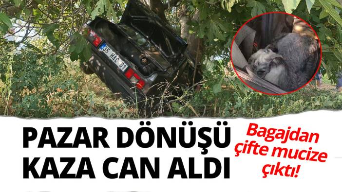 Pazar dönüşü kaza can aldı: Bagajdan çifte mucize çıktı!