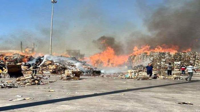 Kahramanmaraş'ta kağıt fabrikası yanıyor