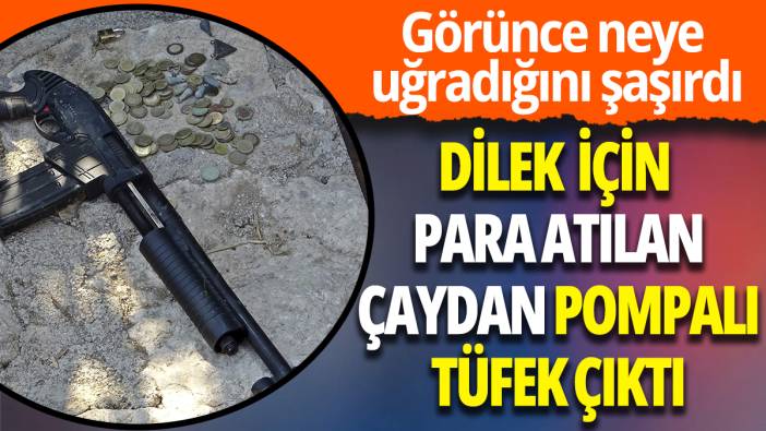 Dilek için para atılan çaydan pompalı tüfek çıktı
