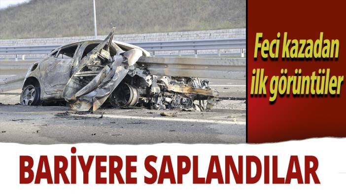 Kocaeli'nde feci kaza: Bariyere saplandılar