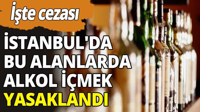 İstanbul'da bu alanlarda alkol içmek yasaklandı