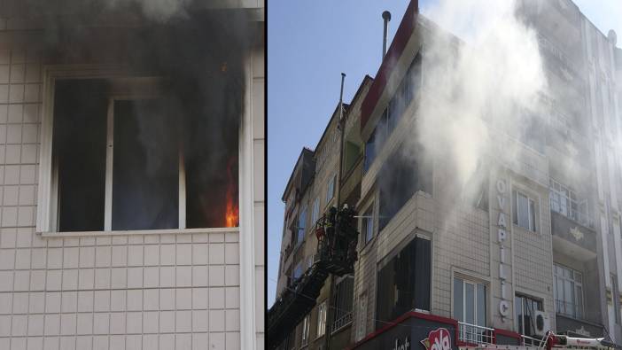 Bafra’da ofis yangını