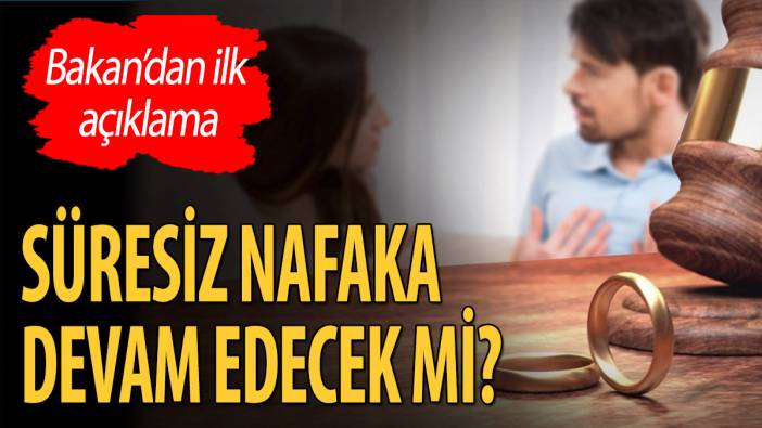 Bakandan 'süresiz nafaka' açıklaması