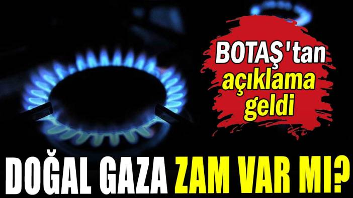 BOTAŞ'tan açıklama geldi: Doğal gaza zam var mı?