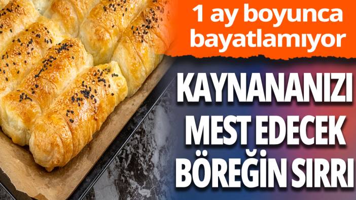 Kaynananızı mest edecek böreğin sırrı! 1ay bayatlamıyor