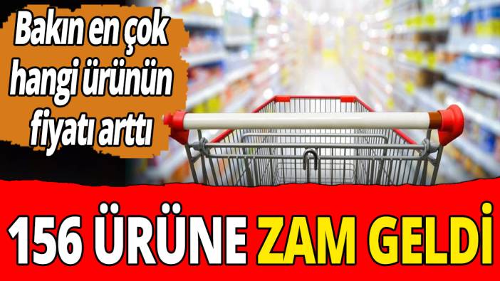 156 ürüne zam geldi