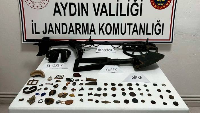 Aydın'da kaçak kazı yapan yabancı uyruklu kıskıvrak yakalandı