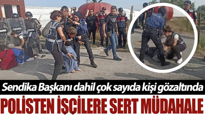 Grevdeki işçilere polisten sert müdahale: 20'den fazla kişi gözaltında