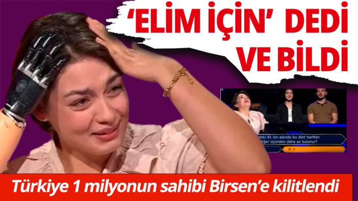 Rabia Birsen Güvercin, 1 milyonluk soruyu doğru yanıtladı