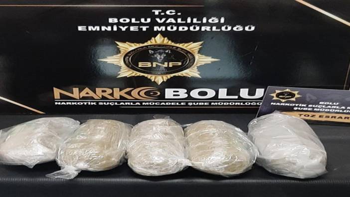 Bolu'da uyuşturucu operasyonu: 5 kilo uyuşturucu ele geçirildi