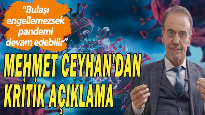 Mehmet Ceyhan'dan kritik Eris varyantı açıklaması: Bulaşı engellemezsek pandemi devam edebilir