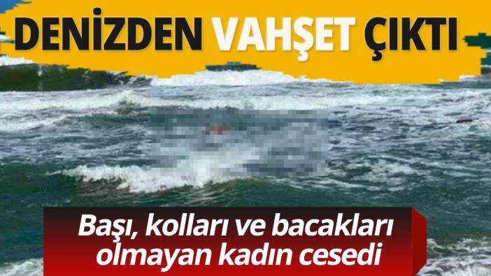 Vahşet denizden çıktı!  Baş, el ve ayakları olmayan kadın cesedi bulundu
