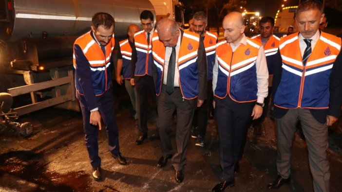 Başkan Uysal yol çalışmalarını denetledi