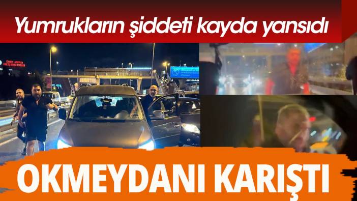 Okmeydanı fena karıştı... Yumrukların tekmelerin sesi kayda yansıdı
