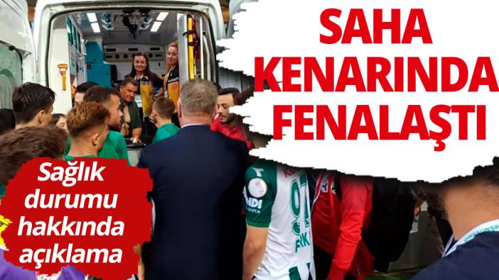 Giresunspor Teknik Direktörü'nden kötü haber! Saha kenarında rahatsızlandı