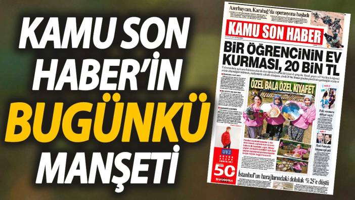 Kamu Son Haber'in birinci sayfası