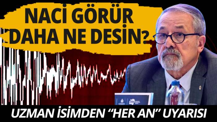 Naci Görür: Her an 7 büyüklüğünde bir deprem yaşanabilir