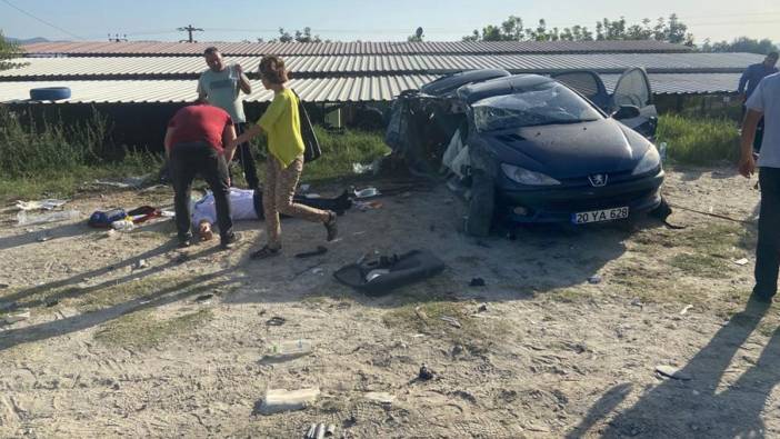 Aydın'da kamyon otomobili biçti: 1'i ağır 3 yaralı