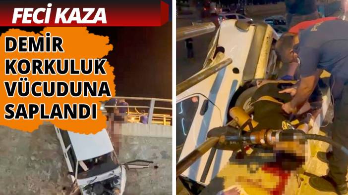 Kuşadası’nda feci kaza: Vücudunda demir boru ile hastaneye kaldırıldı