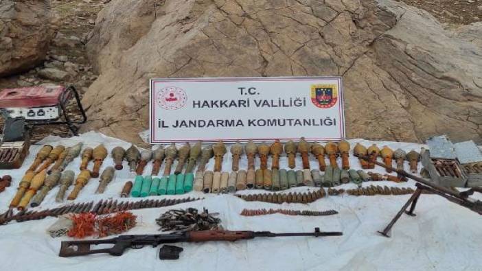 Hakkari'de PKK'nın cephaneliği ele geçirildi