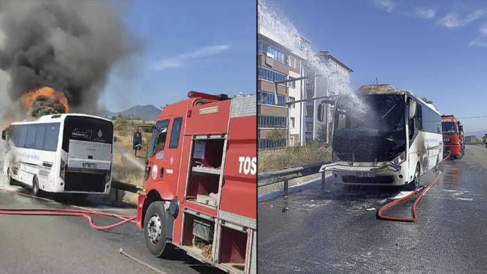 Kastamonu'da İBB midibüsü yandı