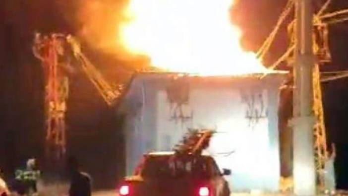 Diyarbakır’da trafo alev alev yandı