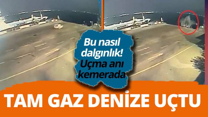 Bu nasıl dalgınlık! Tam gaz iskeleden denize uçtu