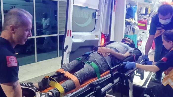 Ters yöndeki araç motosiklete çarptı: 1 yaralı