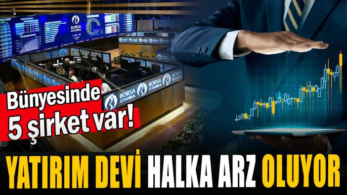 Yatırım devi halka arz oluyor: Bünyesinde 5 şirket var!