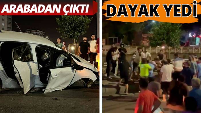 Kaldırıma çıkan aracın sürücüsüne meydan dayağı