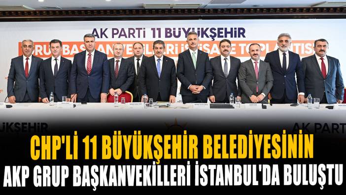 CHP'li 11 büyükşehir belediyesinin  AKP grup başkanvekilleri İstanbul'da buluştu