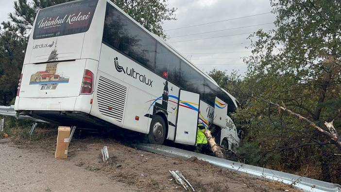 Yolcu otobüsü şarampole uçtu: Yaralılar var