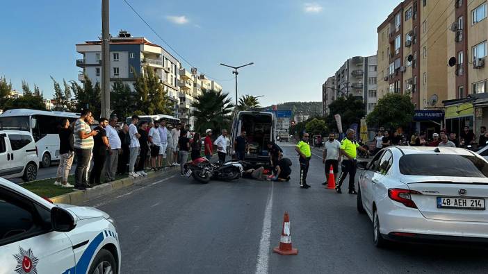 Muğla'da motosikletler çarpıştı: Kaza anı kamerada