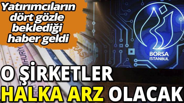 Yatırımcıların beklediği haber geldi! O şirketler halka arz olacak