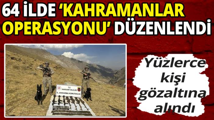 64 ilde "Kahramanalar Operasyonu" düzenlendi! 928 kişi gözaltı alındı