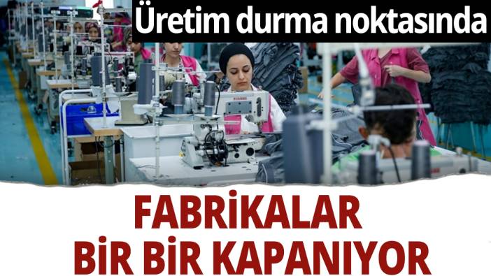 Fabrikalar bir bir kapanıyor: Üretim durma noktasına geldi