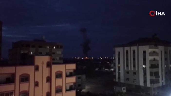 Gazze’nin elektriği kesildi! Patlamalar gökyüzünü aydınlatıyor