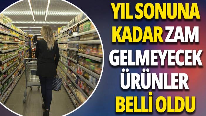 Yıl sonuna kadar zam gelmeyecek ürünler belli oldu