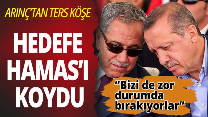 Bülent Arınç'tan Hamas'a eleştiri