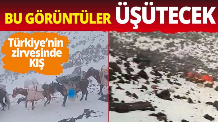 Ağrı Dağı’nda kar ve tipi