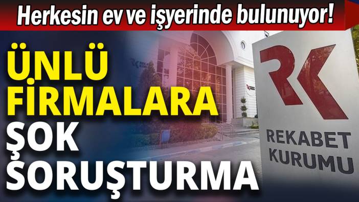 Ünlü firmalara şok soruşturma