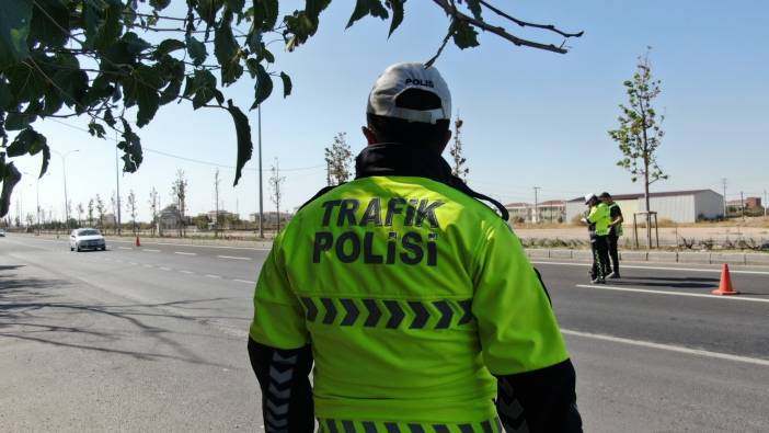 Aksaray’da polis trafiği helikopterle havadan denetledi